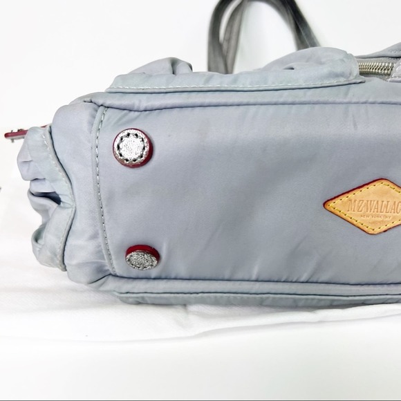 Mz Wallace Light Gray Tote Purse Silver - Picture 15 of 16